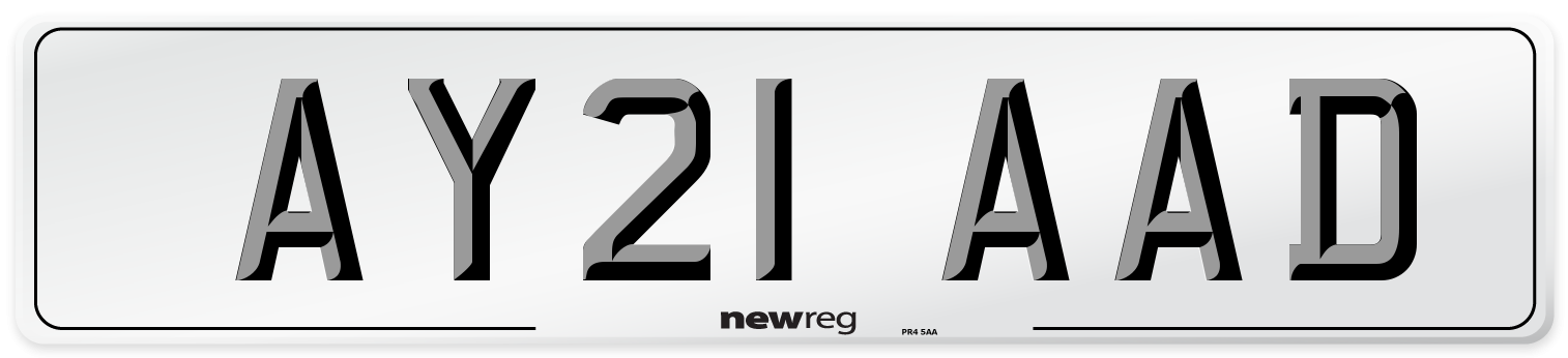AY21 AAD Number Plate from New Reg